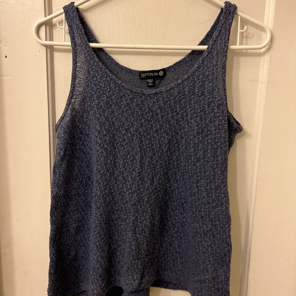 Cotton on navy blue tank size: xsmall